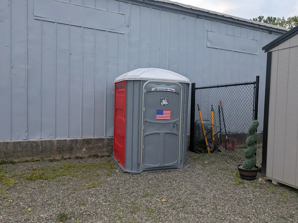 Accessible porta-potty located by the mini golf course