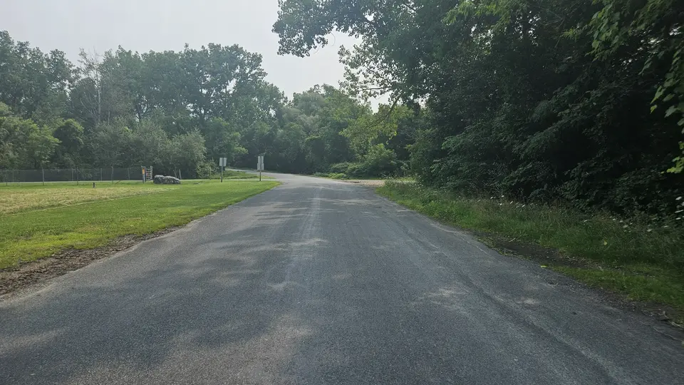 The dirt road that leads to the launchsite.