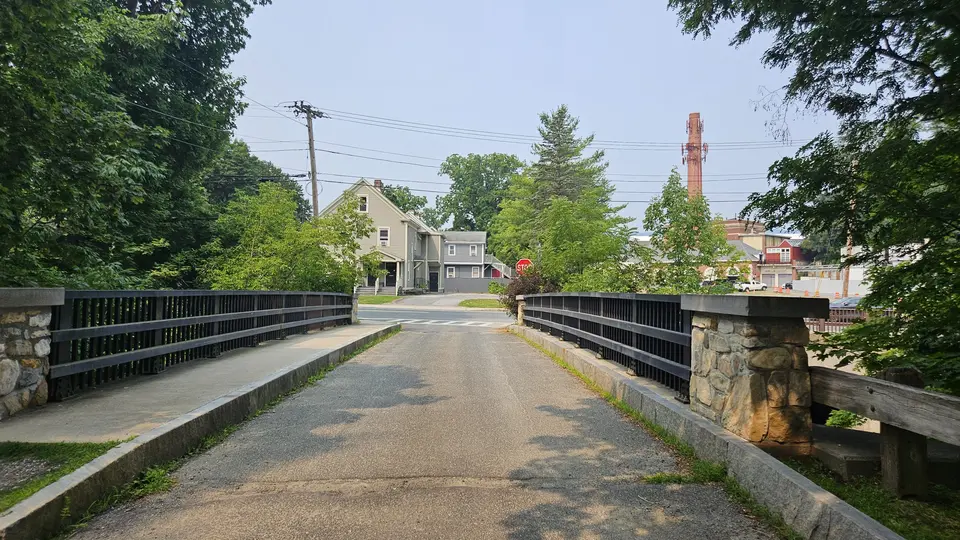 The entrance to the park from the road.