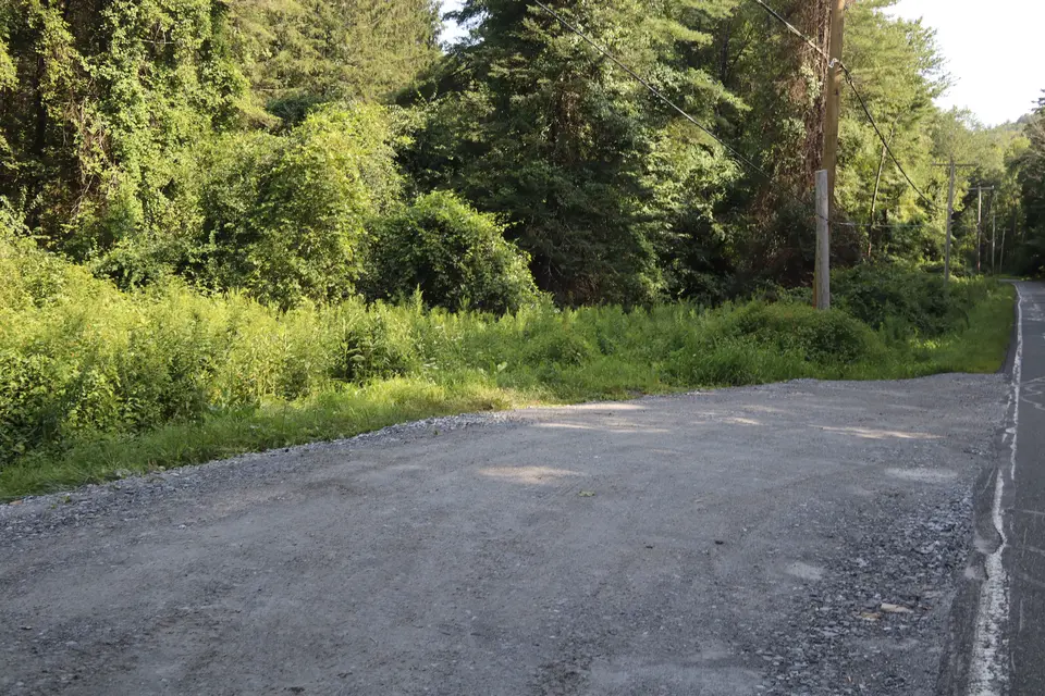 Parking area for the Myrin Preserve, on the east side of Monument Valley Road. 