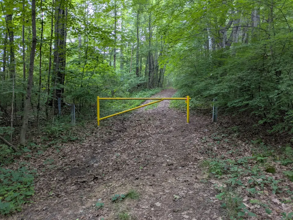 Gate located just up the trail from the parking area