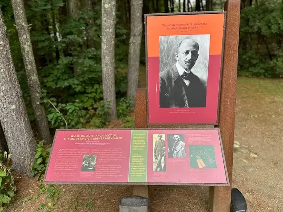 An interpretive sign about W.E.B. Dubois