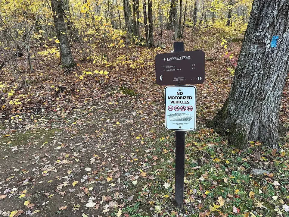 The entrance to Lookout Trail